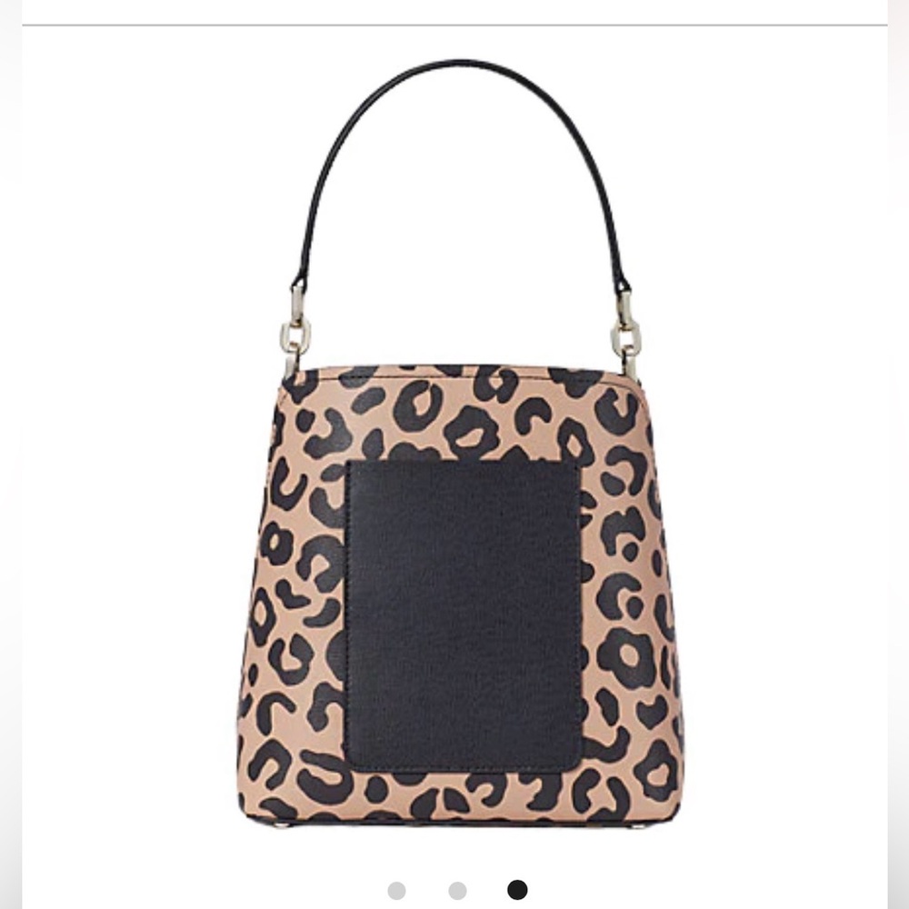 Kate Spade Leopard Print Crossbody Bucket Bag - Picture 4 of 9